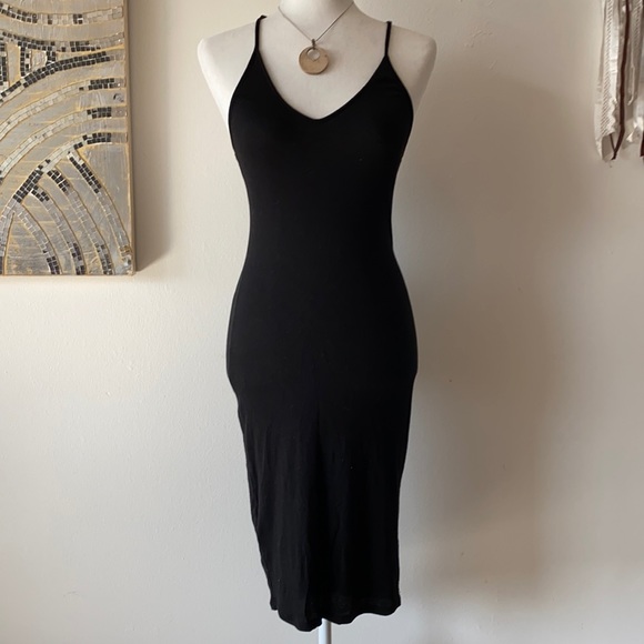 BCBGMaxAzria Ribbed Black Tank Dress - Picture 2 of 7